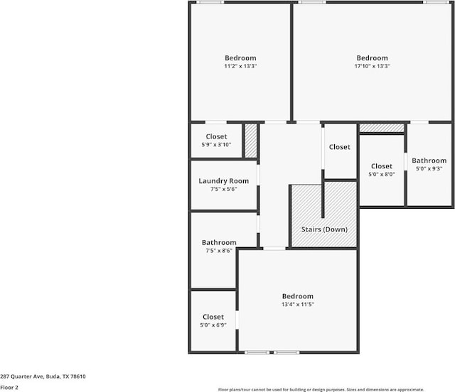 287 Quarter Ave, Buda, TX 78610 - floor plan / room layout