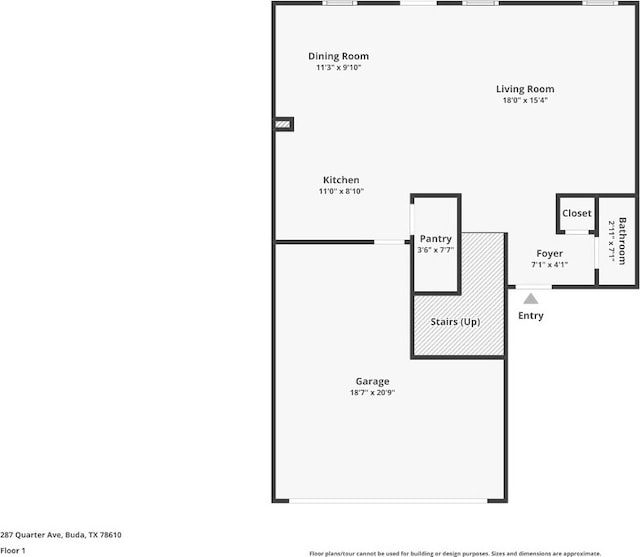 287 Quarter Ave, Buda, TX 78610 - floor plan / room layout