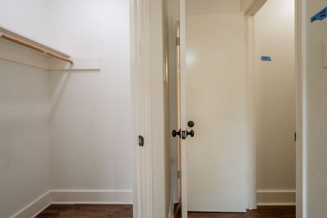 1304 Green Terrace Dr, Round Rock, TX 78664 - spacious closet featuring dark wood-style flooring