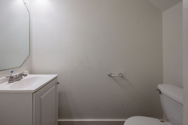 1304 Green Terrace Dr, Round Rock, TX 78664 - half bathroom featuring vanity and toilet