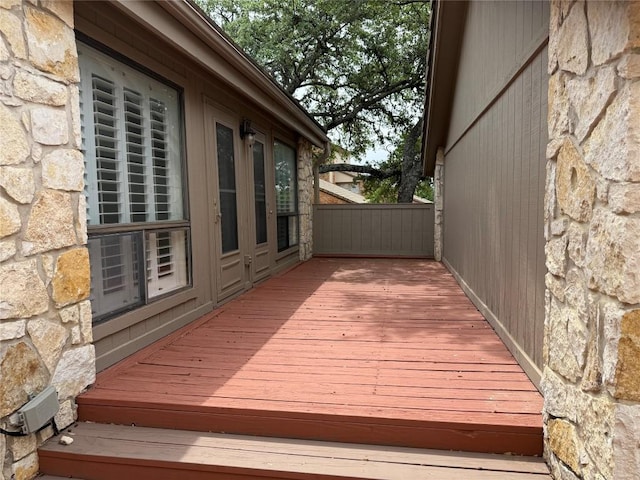 view of wooden terrace