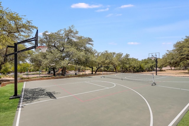 view of sport court with community basketball court