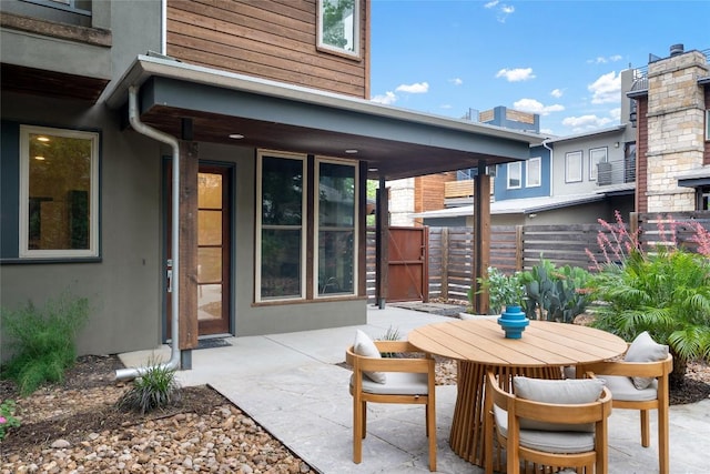 310 Terrace Dr Unit B, Austin, TX 78704 - view of patio featuring fence and outdoor dining area