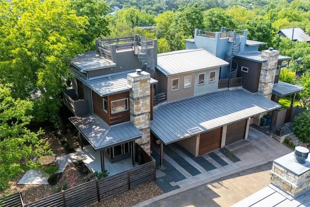 310 Terrace Dr Unit B, Austin, TX 78704 - aerial view of property and surrounding area featuring a forest