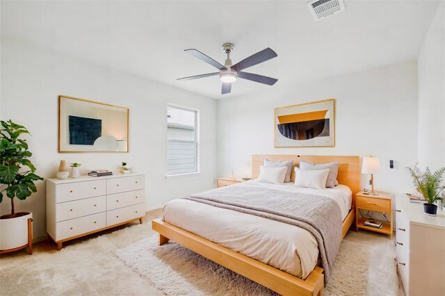 6900 Longford Trl, Austin, TX 78754 - bedroom with light carpet and ceiling fan