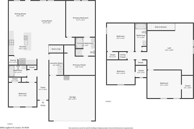 6900 Longford Trl, Austin, TX 78754 - floor plan / room layout