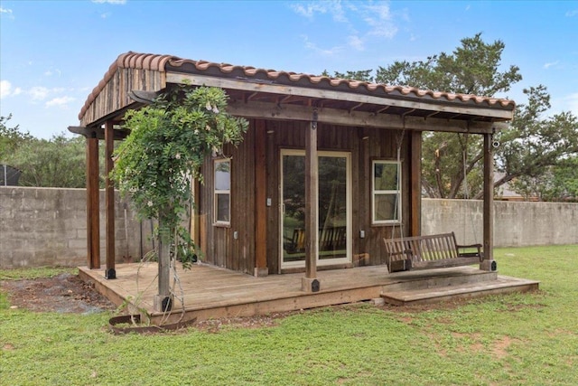 view of outbuilding featuring an outbuilding