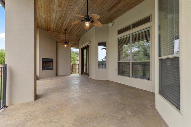 view of patio / terrace with ceiling fan