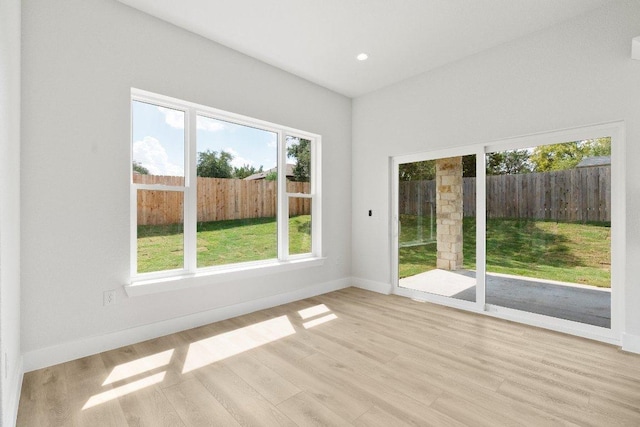 20405 Sunset Strip St, Lago Vista, TX 78645 - spare room featuring light wood finished floors and recessed lighting