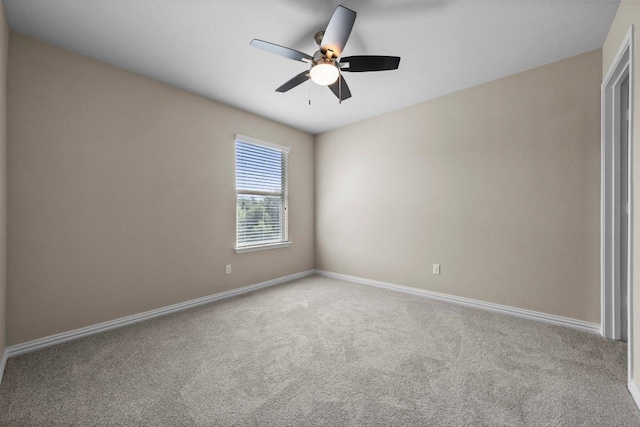2020 Elaina Loop, Leander, TX 78641 - spare room featuring carpet flooring, baseboards, and ceiling fan