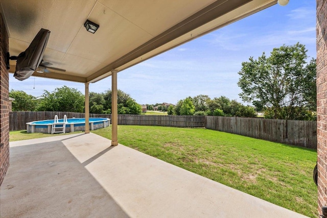 2020 Elaina Loop, Leander, TX 78641 - view of yard with a patio area and a ceiling fan