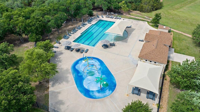 2020 Elaina Loop, Leander, TX 78641 - aerial view of a pool area