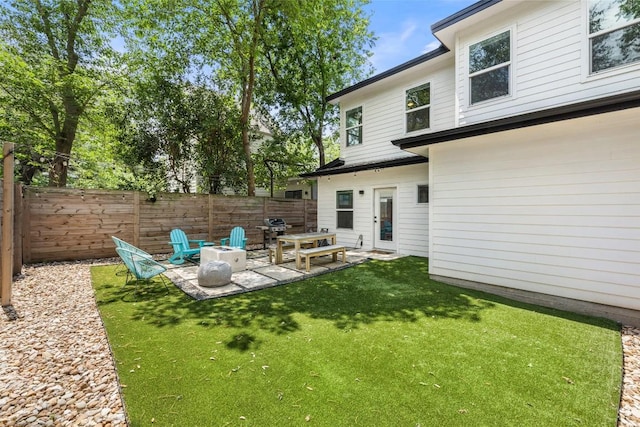 4423 Jinx Ave Unit 2, Austin, TX 78745 - view of yard with a patio and a fire pit