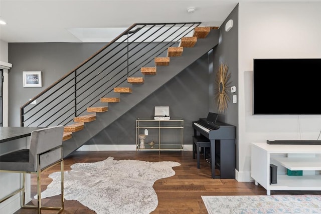 4423 Jinx Ave Unit 2, Austin, TX 78745 - stairway featuring wood finished floors and recessed lighting