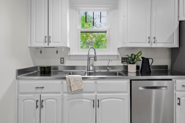 512 E 49th St, Austin, TX 78751 - kitchen featuring dishwasher and white cabinets