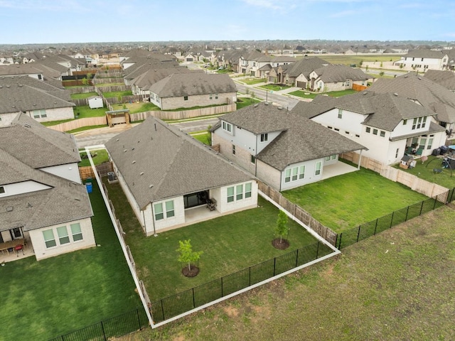 aerial view of residential area