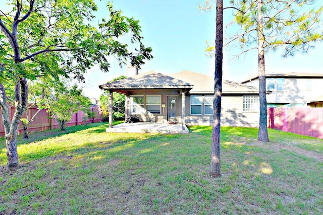 11120 Old Quarry Rd, Austin, TX 78717 - rear view of house featuring a patio area and a chimney