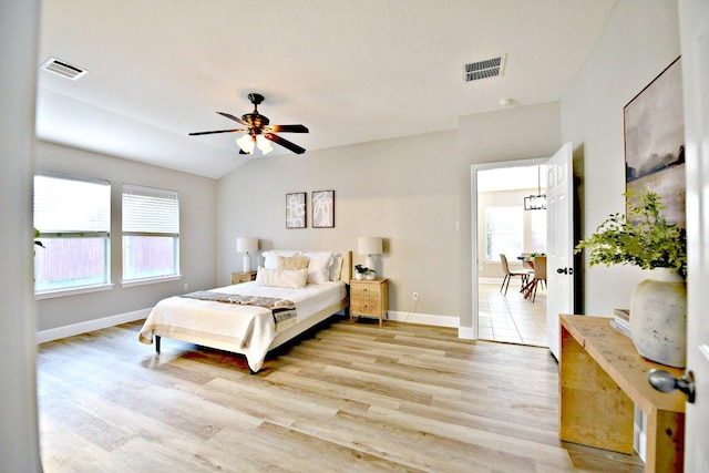 11120 Old Quarry Rd, Austin, TX 78717 - bedroom featuring light wood-style flooring, baseboards, and ceiling fan
