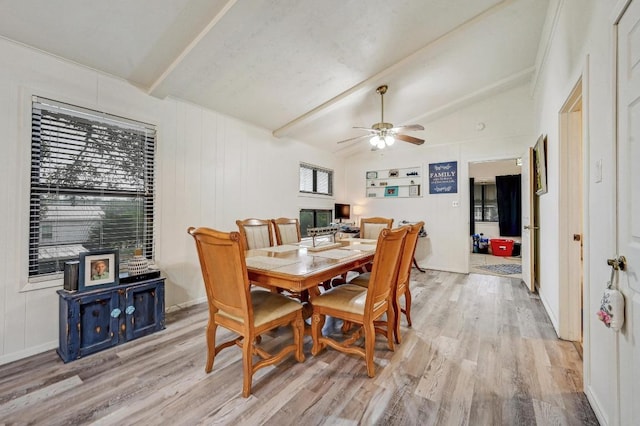 1303 Canyon Edge, Canyon Lake, TX 78133 - dining space with light wood-style flooring and a ceiling fan