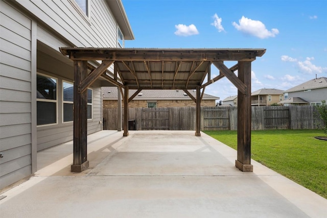 view of patio / terrace featuring a detached carport