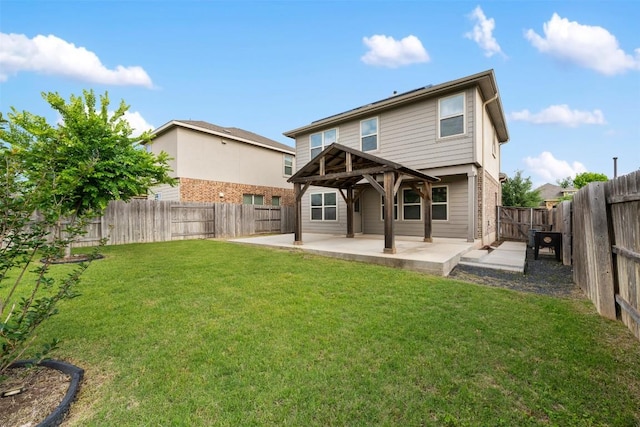 back of property with a patio area