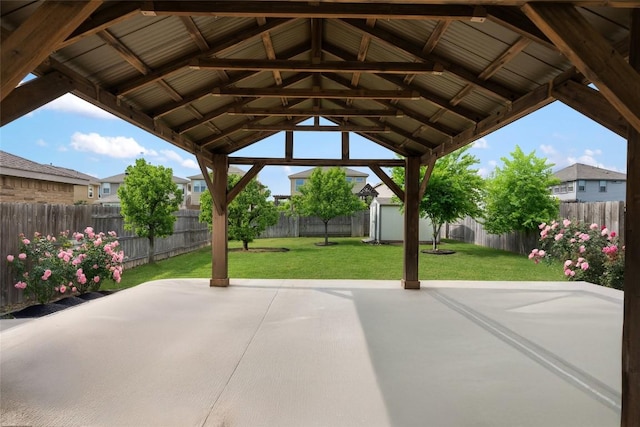 3548 Pauling Loop, Round Rock, TX 78665 - fenced backyard with a patio, a storage unit, and a gazebo