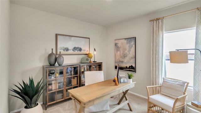 154 Sandringham Loop, Uhland, TX 78640 - office area featuring light colored carpet and baseboards