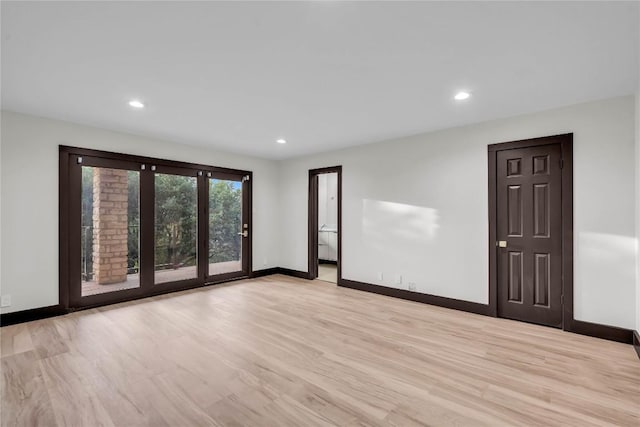 112 Paragon Ct, Lakeway, TX 78734 - empty room featuring baseboards, light wood-type flooring, and recessed lighting