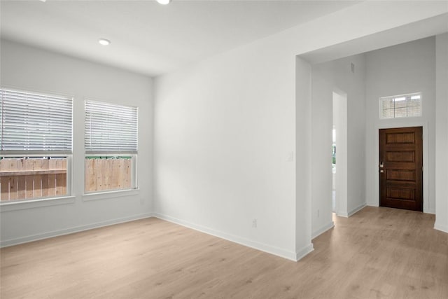 204 Ridgewell Loop, Georgetown, TX 78633 - spare room featuring light wood-style flooring and recessed lighting