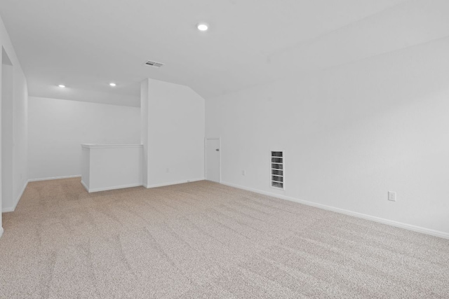 2416 Cattle Baron Trl, Leander, TX 78641 - carpeted spare room featuring recessed lighting, baseboards, and lofted ceiling
