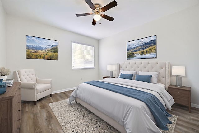 2500 Mcdonald Way, Austin, TX 78754 - bedroom featuring wood finished floors and ceiling fan