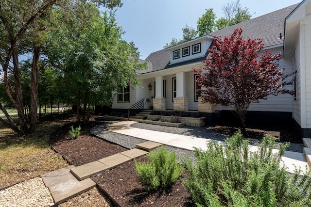 4 La Toya Trl, Wimberley, TX 78676 - view of front of house with roof with shingles and covered porch