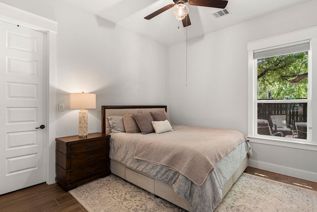 4 La Toya Trl, Wimberley, TX 78676 - bedroom featuring wood finished floors and ceiling fan