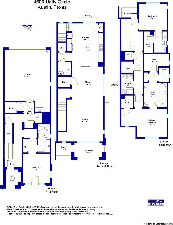 4609 Unity Cir, Austin, TX 78731 - property floor plan