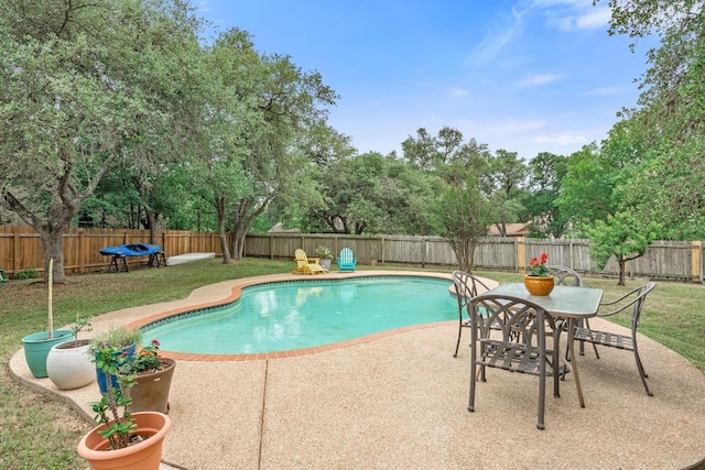 315 Juniper Dr, Mountain City, TX 78610 - view of pool with a patio