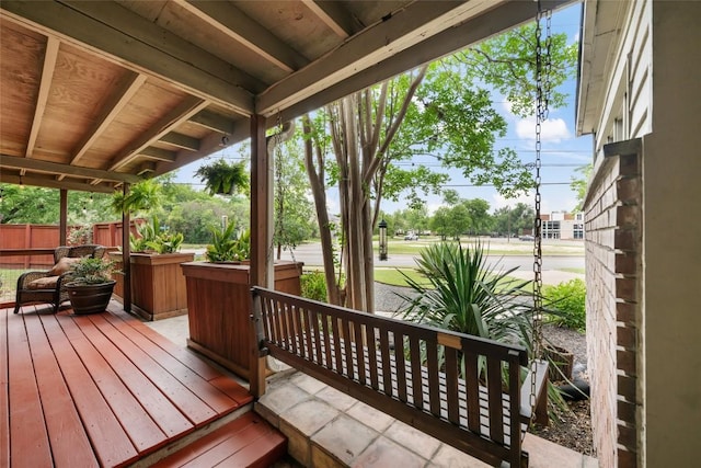 5900 Nasco Dr, Austin, TX 78757 - deck with fence and covered porch