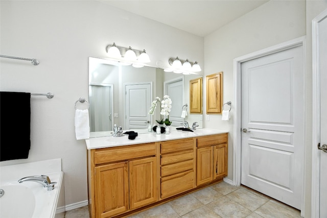 212 Yukon Ter, Georgetown, TX 78633 - full bathroom with double vanity and a bath