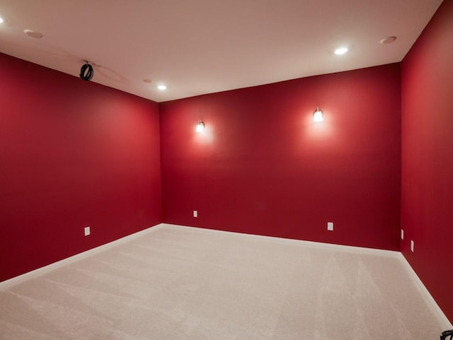 1709 Cayuga St, Leander, TX 78641 - spare room featuring carpet flooring, recessed lighting, and baseboards
