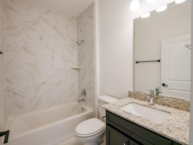 1709 Cayuga St, Leander, TX 78641 - bathroom with toilet, vanity, and shower / bathtub combination