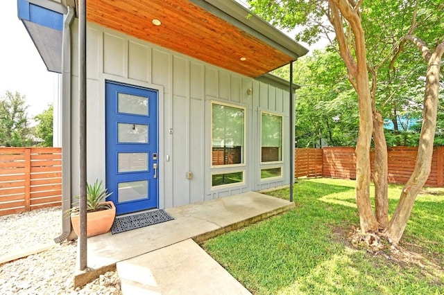 2305 E 16th St Unit A, Austin, TX 78702 - view of exterior entry featuring board and batten siding
