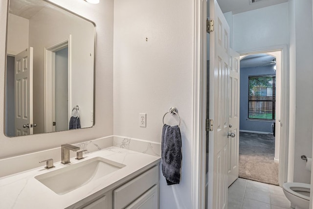 6419 Ira Ingram Dr, Austin, TX 78749 - bathroom with vanity and tile patterned flooring