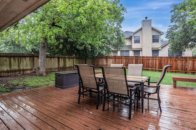 6419 Ira Ingram Dr, Austin, TX 78749 - deck with a fenced backyard and outdoor dining area