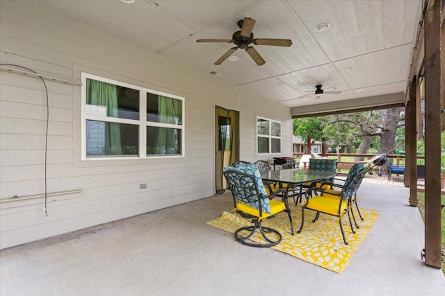 113 Lcr 913, Jewett, TX 75846 - view of patio / terrace featuring outdoor dining area and ceiling fan