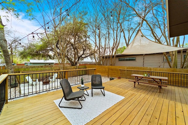 5614 Shoalwood Ave, Austin, TX 78756 - wooden deck with a fenced backyard