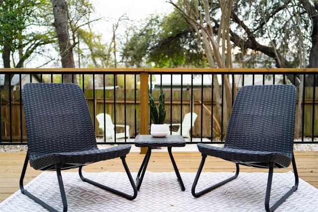 5614 Shoalwood Ave, Austin, TX 78756 - view of wooden balcony with a deck