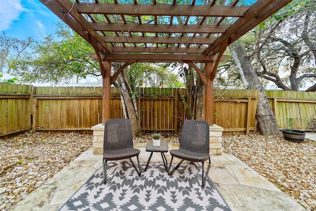 5614 Shoalwood Ave, Austin, TX 78756 - view of patio featuring a fenced backyard and a pergola