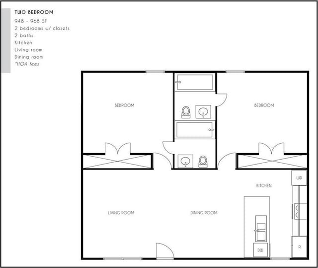 3110 Red River St Unit C-402, Austin, TX 78705 - home floor plan