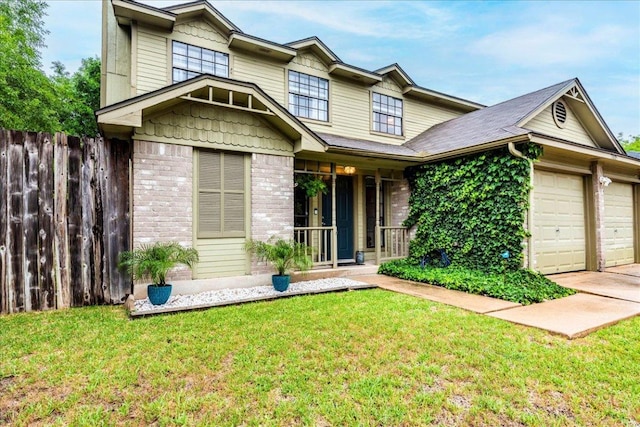 view of front of house featuring brick siding and an attached garage