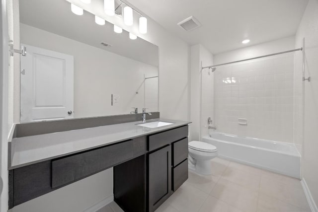 3747 Liberi Ln, Round Rock, TX 78665 - full bathroom featuring vanity, bathtub / shower combination, and tile patterned floors