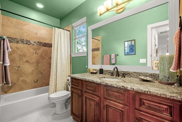 1907 Winsted Ln Unit 1, Austin, TX 78703 - bathroom featuring shower / bath combination with curtain, toilet, and vanity